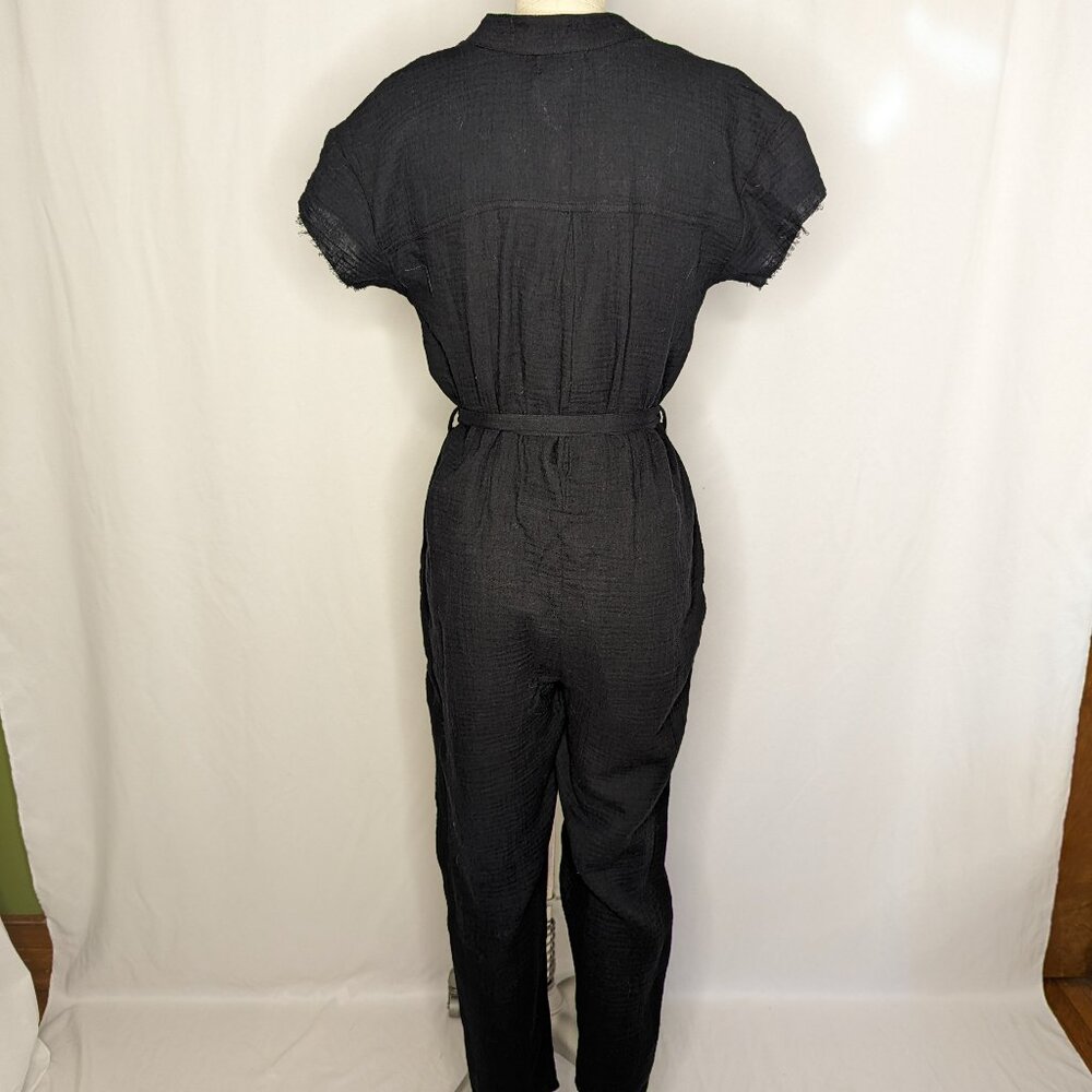 NWT Monrow Black Cotton Gauze Jumpsuit - Picture 2 of 8